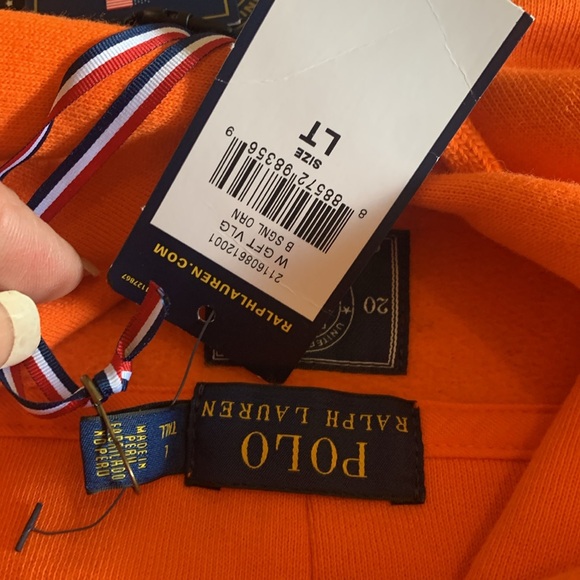 NWT Polo by Ralph Lauren Orange 2016 US Olympic Team hooded sweatshirt Team USA - Picture 6 of 7